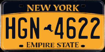 NY license plate HGN4622