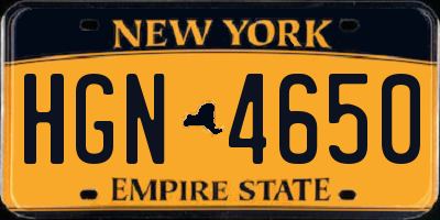 NY license plate HGN4650