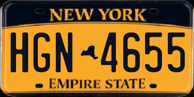 NY license plate HGN4655