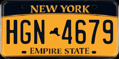 NY license plate HGN4679