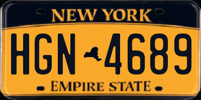 NY license plate HGN4689