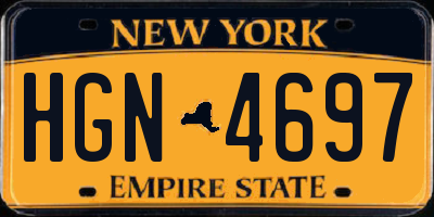 NY license plate HGN4697