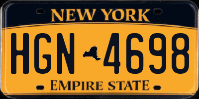 NY license plate HGN4698