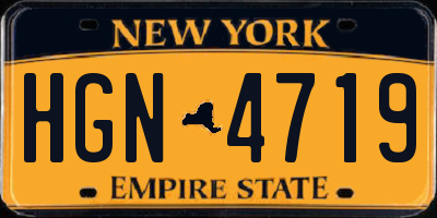 NY license plate HGN4719