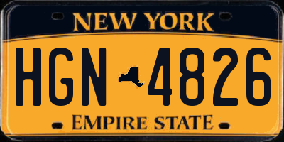 NY license plate HGN4826