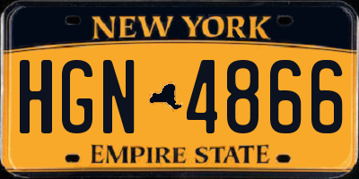 NY license plate HGN4866