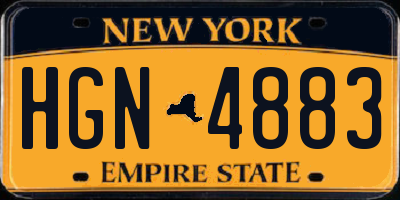 NY license plate HGN4883
