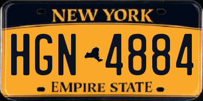 NY license plate HGN4884