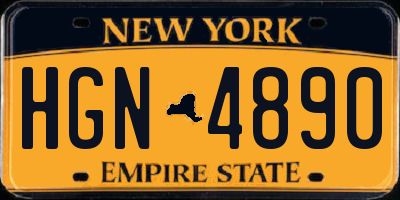 NY license plate HGN4890
