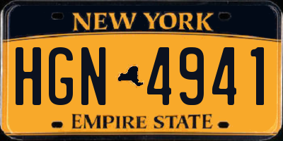 NY license plate HGN4941