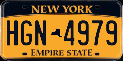 NY license plate HGN4979