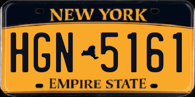 NY license plate HGN5161