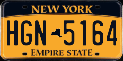 NY license plate HGN5164