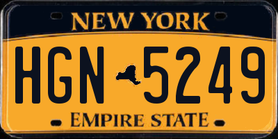 NY license plate HGN5249