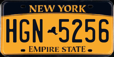 NY license plate HGN5256