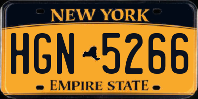 NY license plate HGN5266