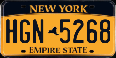 NY license plate HGN5268