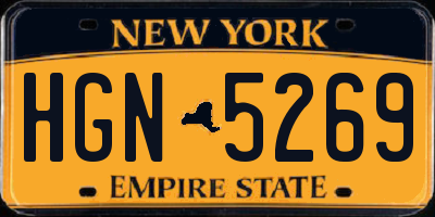 NY license plate HGN5269