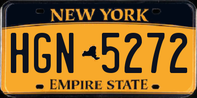 NY license plate HGN5272