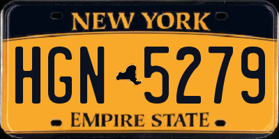 NY license plate HGN5279