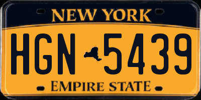 NY license plate HGN5439