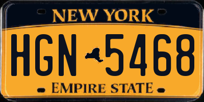 NY license plate HGN5468