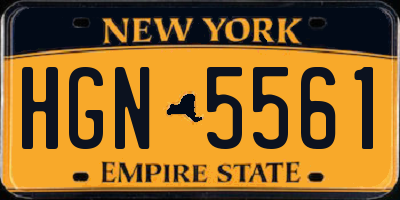 NY license plate HGN5561