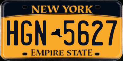 NY license plate HGN5627