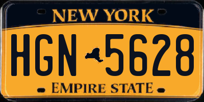 NY license plate HGN5628