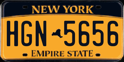 NY license plate HGN5656