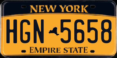 NY license plate HGN5658
