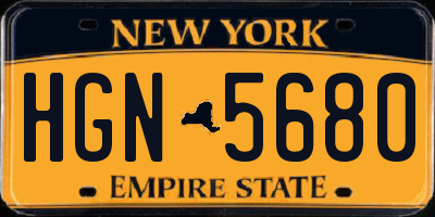 NY license plate HGN5680