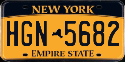 NY license plate HGN5682