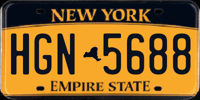 NY license plate HGN5688