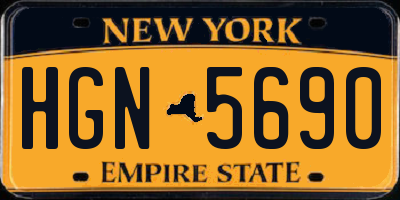 NY license plate HGN5690