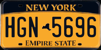 NY license plate HGN5696