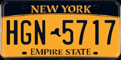 NY license plate HGN5717