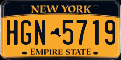 NY license plate HGN5719