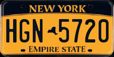 NY license plate HGN5720