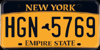 NY license plate HGN5769