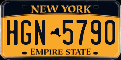 NY license plate HGN5790