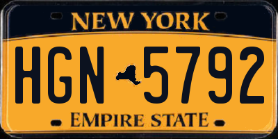 NY license plate HGN5792
