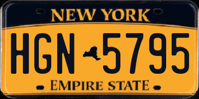 NY license plate HGN5795