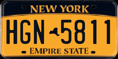 NY license plate HGN5811