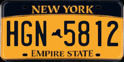 NY license plate HGN5812