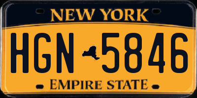 NY license plate HGN5846