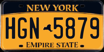 NY license plate HGN5879