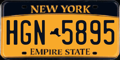 NY license plate HGN5895