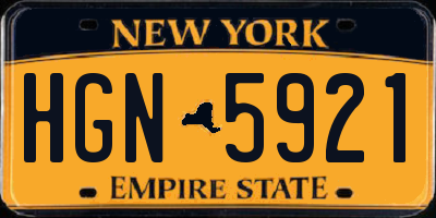 NY license plate HGN5921
