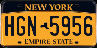 NY license plate HGN5956